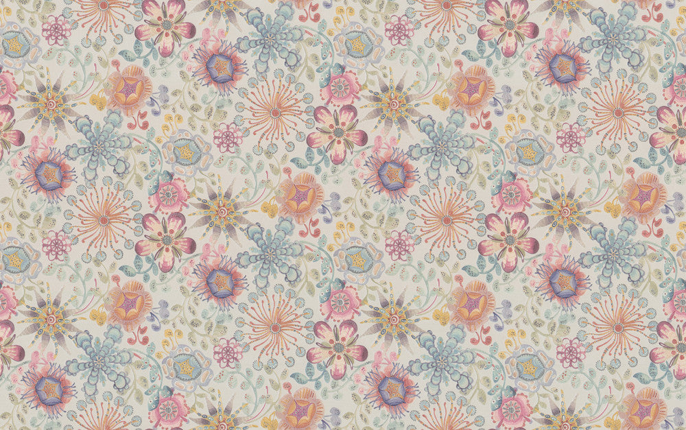 Magic Garden Pink Wallpaper by Missoni Missoni 4 Covers about 108.1 square feet 39.3-in by 33-ft long roll Unpasted 12.5 - Fabric Carolina -