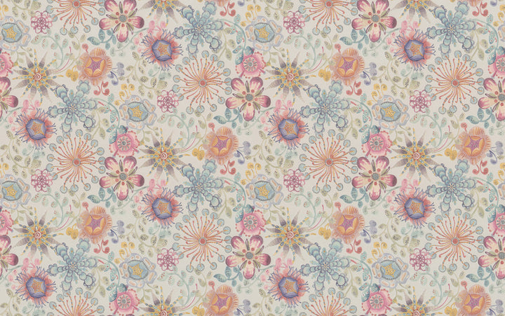 Magic Garden Pink Wallpaper by Missoni Missoni 4 Covers about 108.1 square feet 39.3-in by 33-ft long roll Unpasted 12.5 - Fabric Carolina -