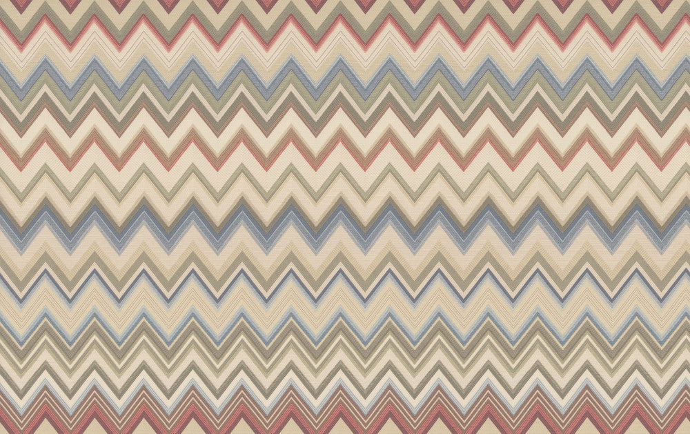 Happy Zigzag Orange Wallpaper by Missoni Missoni 4 Covers about 108.1 square feet 39.3-in by 33-ft long roll Unpasted 23.6 - Fabric Carolina -