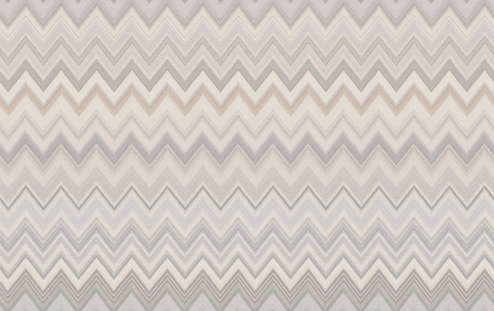 Happy Zigzag Grey Wallpaper by Missoni Missoni 4 Covers about 108.1 square feet 39.3-in by 33-ft long roll Unpasted 23.6 - Fabric Carolina -