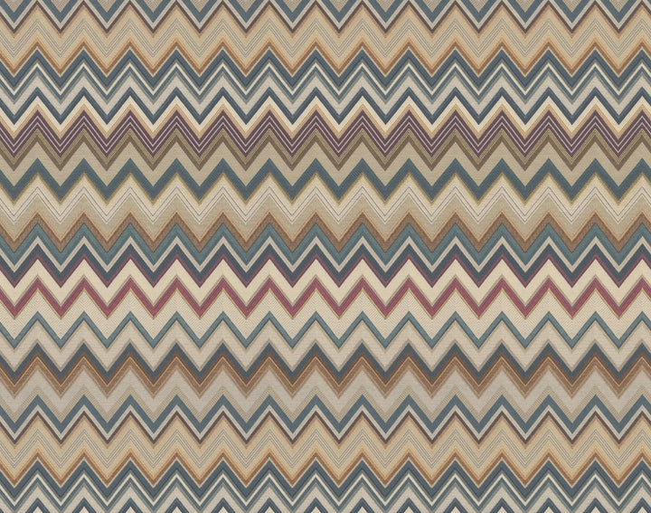 Happy Zigzag Green & Brown Wallpaper by Missoni Missoni 4 Covers about 108.1 square feet 39.3-in by 33-ft long roll Unpasted 23.6 - Fabric Carolina -