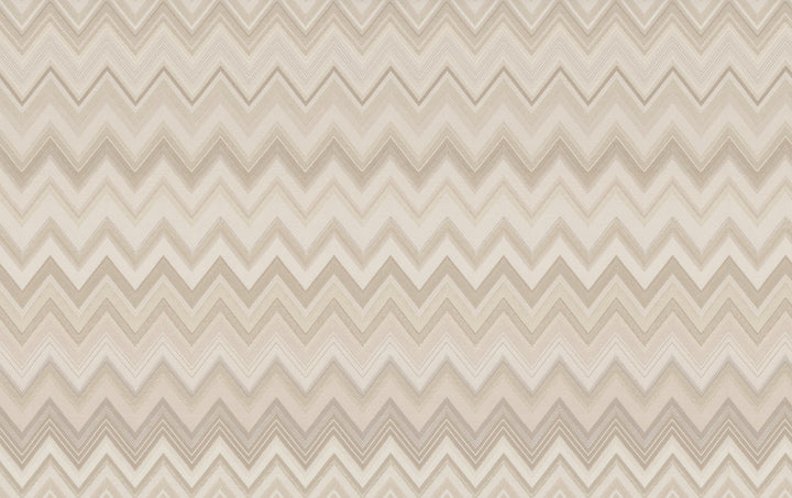 Happy Zigzag Neutral Wallpaper by Missoni Missoni 4 Covers about 108.1 square feet 39.3-in by 33-ft long roll Unpasted 23.6 - Fabric Carolina -