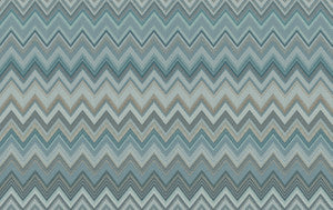 Happy Zigzag Blue Wallpaper by Missoni