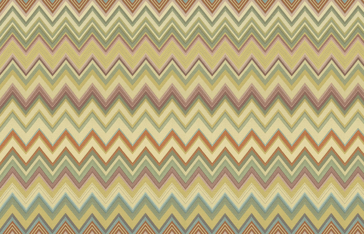 Happy Zigzag Gold Wallpaper by Missoni Missoni 4 Covers about 108.1 square feet 39.3-in by 33-ft long roll Unpasted 23.6 - Fabric Carolina -