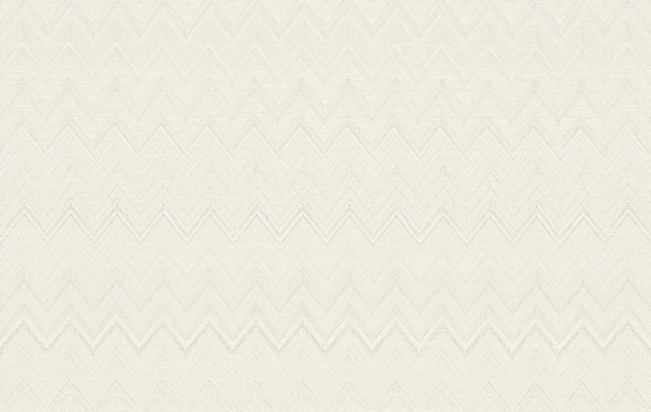 Happy Zigzag Cream Wallpaper by Missoni Missoni 4 Covers about 108.1 square feet 39.3-in by 33-ft long roll Unpasted 23.6 - Fabric Carolina -