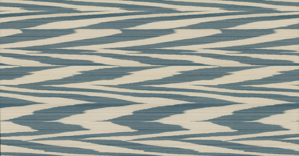 Flamed Zigzag Blue & Cream Wallpaper by Missoni Missoni 4 Covers about 108.1 square feet 39.3-in by 33-ft long roll Unpasted 20.8 - Fabric Carolina -