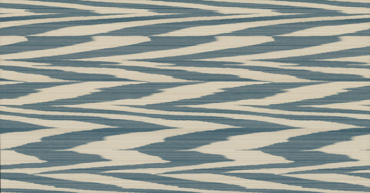 Flamed Zigzag Blue & Cream Wallpaper by Missoni Missoni 4 Covers about 108.1 square feet 39.3-in by 33-ft long roll Unpasted 20.8 - Fabric Carolina -