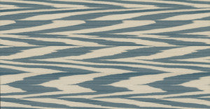 Flamed Zigzag Blue & Cream Wallpaper by Missoni