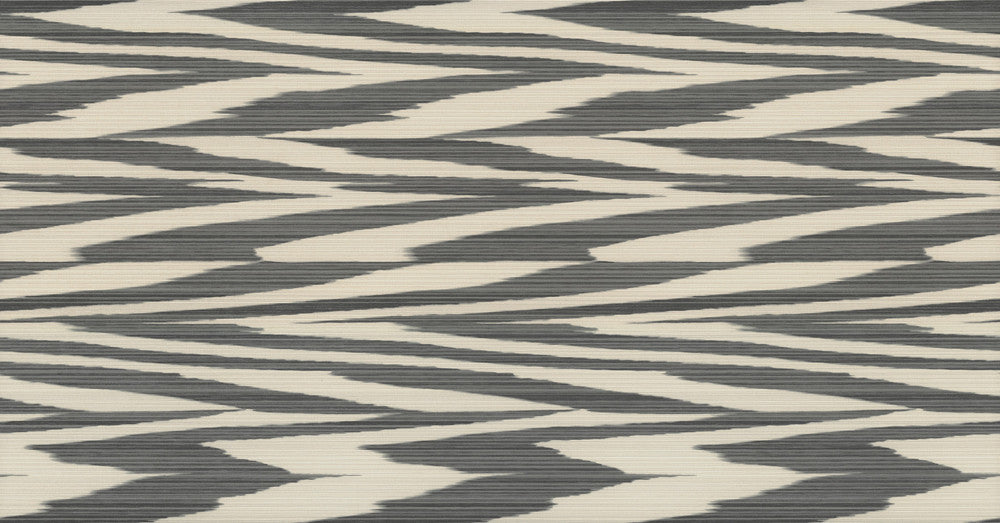 Flamed Zigzag Black & Cream Wallpaper by Missoni Missoni 4 Covers about 108.1 square feet 39.3-in by 33-ft long roll Unpasted 20.8 - Fabric Carolina -