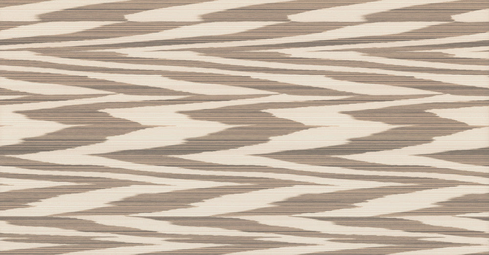 Flamed Zigzag Brown & Cream Wallpaper by Missoni Missoni 4 Covers about 108.1 square feet 39.3-in by 33-ft long roll Unpasted 20.8 - Fabric Carolina -