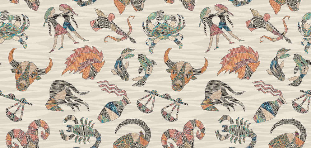 Constellations Grey Wallpaper by Missoni Missoni 4 Covers about 108.1 square feet 39.3-in by 33-ft long roll Unpasted 37.4 - Fabric Carolina -