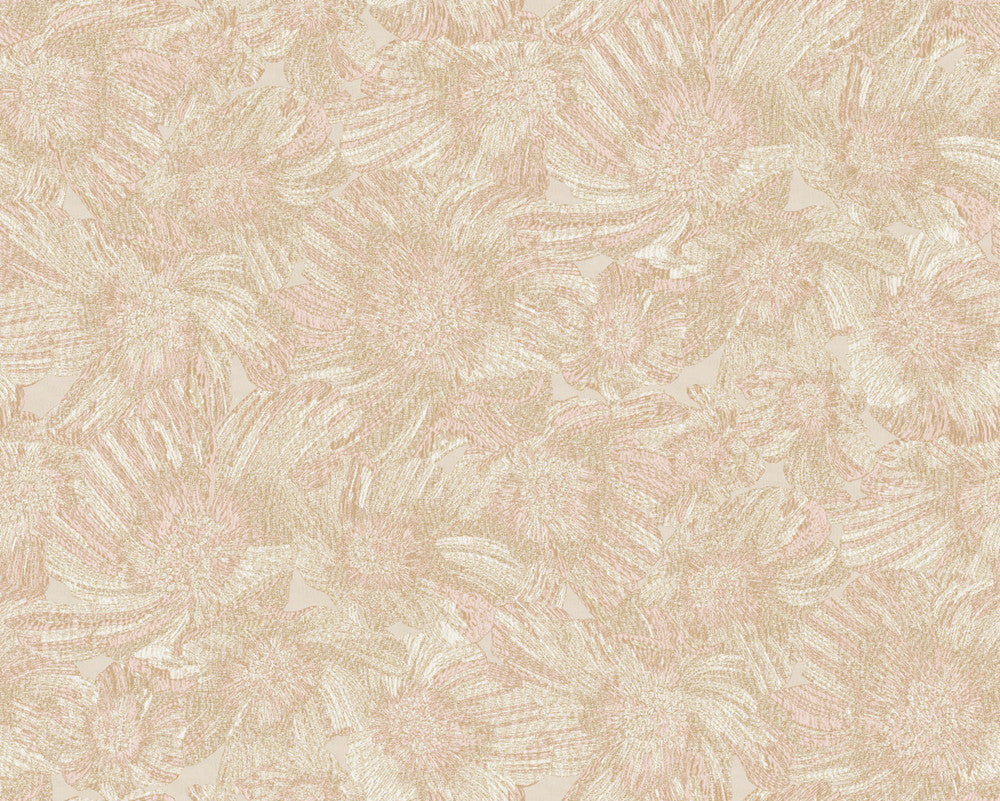 Anemoni Blush Wallpaper by Missoni Missoni Home 5 Covers about 107.4 square feet Unpasted 31.5-in repeat, straight match 39.3-in by 32.8-ft long roll - Fabric Carolina -