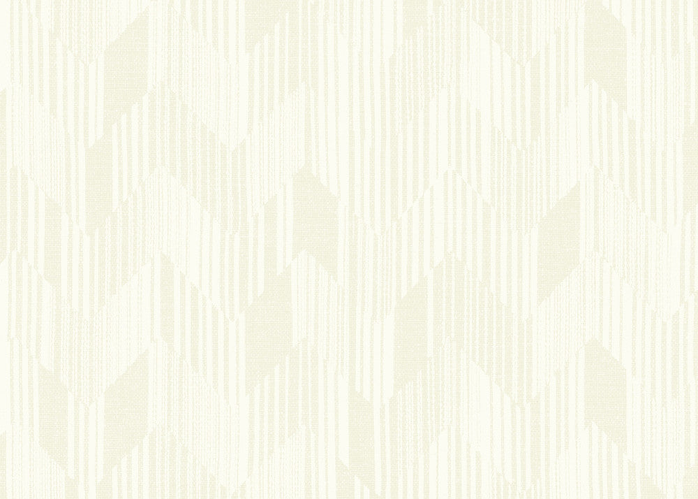 Birch White Wallpaper by Missoni Missoni Home 5 Covers about 84.2 square feet Unpasted 16-in repeat, straight match 34.25-in by 29.5-ft long roll - Fabric Carolina -