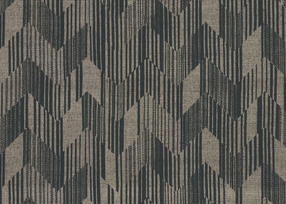 Birch Charcoal Wallpaper by Missoni Missoni Home 5 Covers about 84.2 square feet Unpasted 16-in repeat, straight match 34.25-in by 29.5-ft long roll - Fabric Carolina -