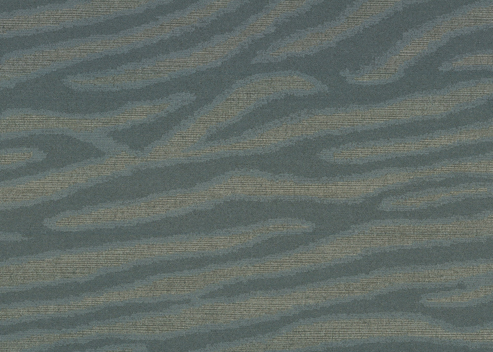 Zambia Dark Teal Wallpaper by Missoni Missoni Home 5 Covers about 84.2 square feet Unpasted 32.5-in repeat, straight match 34.25-in by 29.5-ft long roll - Fabric Carolina -