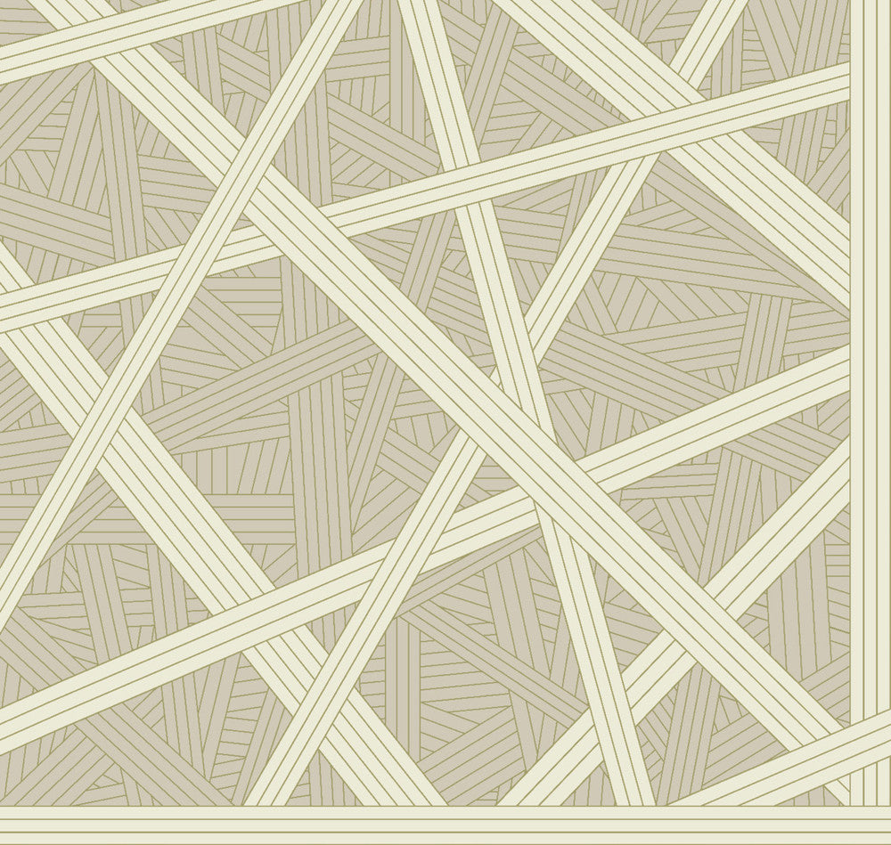 Nastri Warm Neutral Wallpaper by Missoni Missoni Home 5 Covers about 107.4 square feet Unpasted 37.4-in repeat, straight match 39.3-in by 32.8-ft long roll - Fabric Carolina -