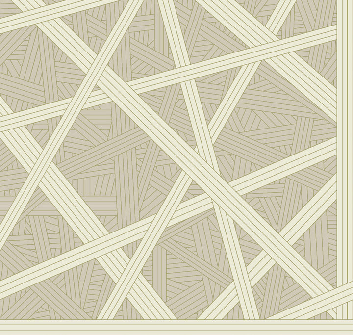 Nastri Warm Neutral Wallpaper by Missoni Missoni Home 5 Covers about 107.4 square feet Unpasted 37.4-in repeat, straight match 39.3-in by 32.8-ft long roll - Fabric Carolina -