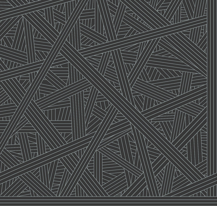 Nastri Black Wallpaper by Missoni Missoni Home 5 Covers about 107.4 square feet Unpasted 37.4-in repeat, straight match 39.3-in by 32.8-ft long roll - Fabric Carolina -