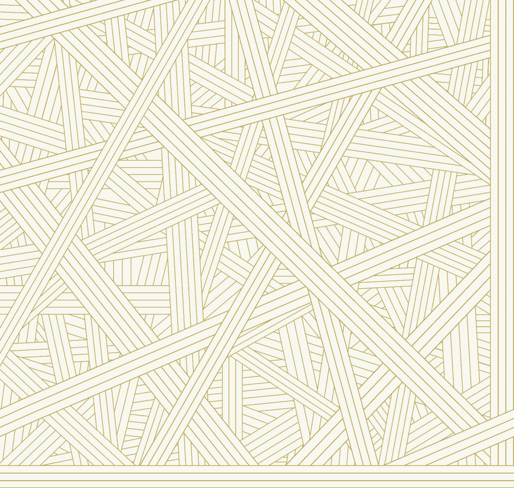 Nastri White Wallpaper by Missoni Missoni Home 5 Covers about 107.4 square feet Unpasted 37.4-in repeat, straight match 39.3-in by 32.8-ft long roll - Fabric Carolina -