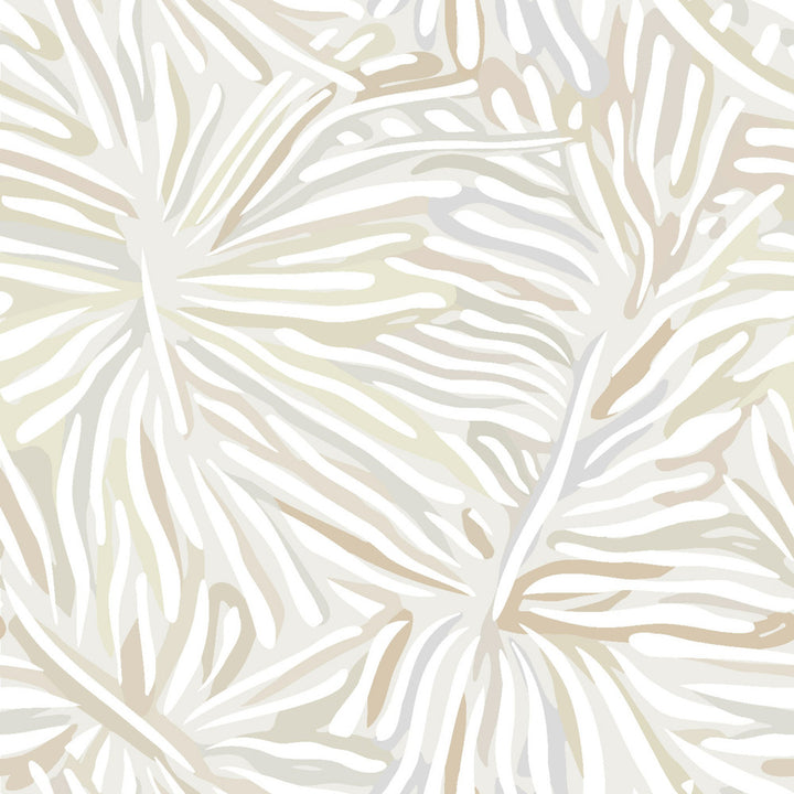 Flora Neutral Wallpaper by Missoni Missoni Home 5 Covers about 107.4 square feet Unpasted 39.375-in repeat, straight match 39.3-in by 32.8-ft long roll - Fabric Carolina -