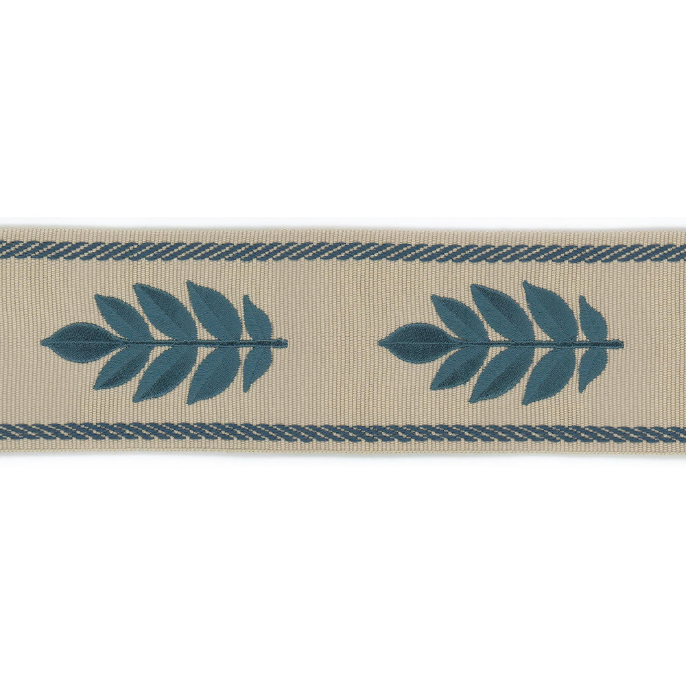 Midfield Tape 1 Teal by Stout Trim Stout Trim Midfield Tape 1 TealTrim NEW TRADITIONS TRIM 90%SVI 10%POL CHINA </p><p>Repeat: H: 3.875, V: 0.000 2.5 in - Fabric Carolina -