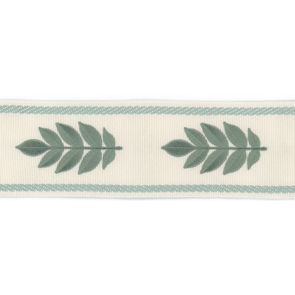 Midfield Tape 4 Glacier by Stout Trim Stout Trim Midfield Tape 4 GlacierTrim NEW TRADITIONS TRIM 90%SVI 10%POL CHINA </p><p>Repeat: H: 3.875, V: 0.000 2.5 in - Fabric Carolina -