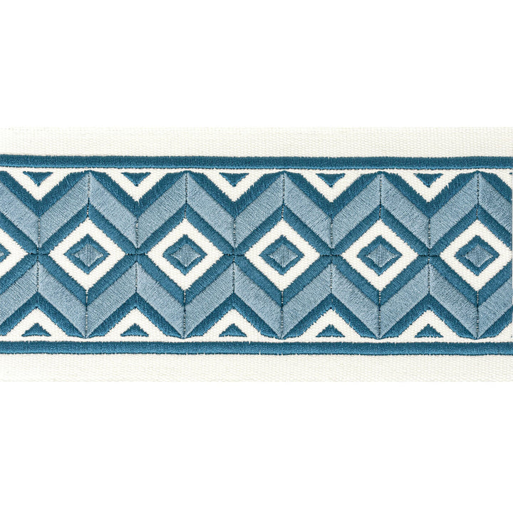 Midland Tape 1 Denim by Stout Trim Stout Trim Midland Tape 1 DenimTrim STITCHED UP TRIM INDIA </p><p>Repeat: H: 4.000, V: 1.500 4 in - Fabric Carolina -