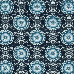 Midsummer 3 Navy by Aoc Fabric