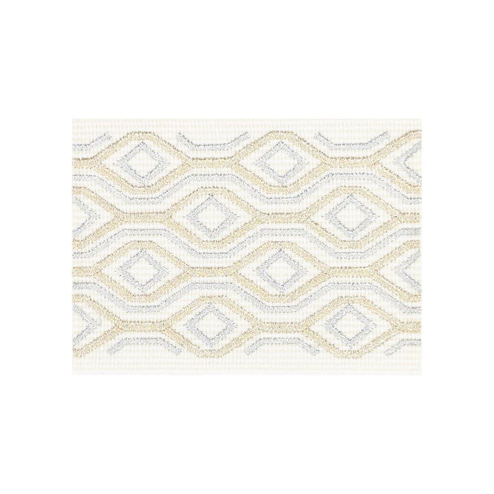 Milano Tape 1 Antique by Stout Trim Stout Trim Milano Tape 1 AntiqueTrim ALLURE TRIM 55%SVI 37%MTL 8%COT TURKEY </p><p>Repeat: H: 1.625, V: 0.000 2.75 in - Fabric Carolina -