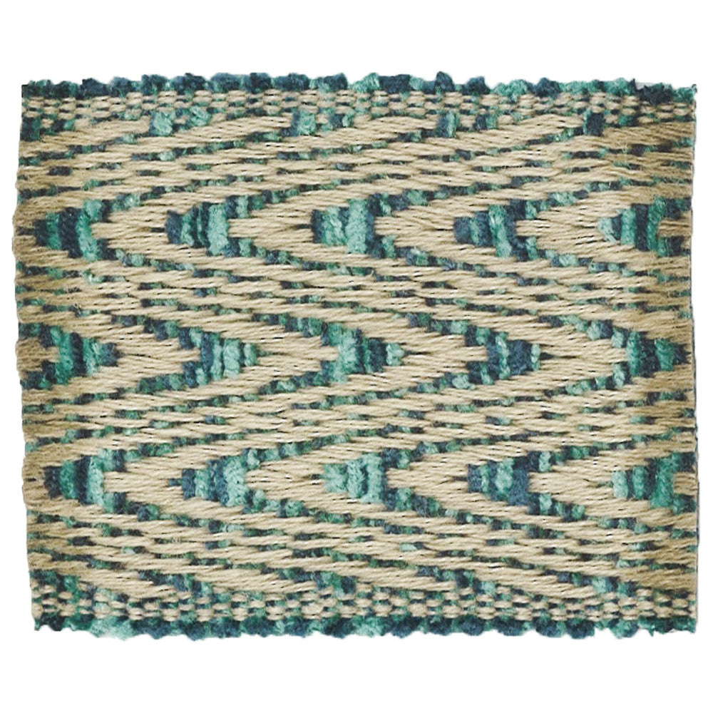 Milbank 8 Peacock by Stout Designer Trim TREND ALERT TRIM 50%COT 50%LIN CHINA Horizontal: 0.630 and Vertical: 0.000 2.25 in - Swanky Fabrics -