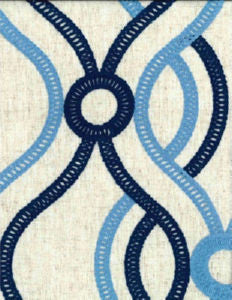 Miley Sapphire by Norbar Designer Fabric PRISM SEAVIEW 50% POLYESTER - 40% COTTON CHINA 11 3/4"V 9 1/2"H 53 - Swanky Fabrics -
