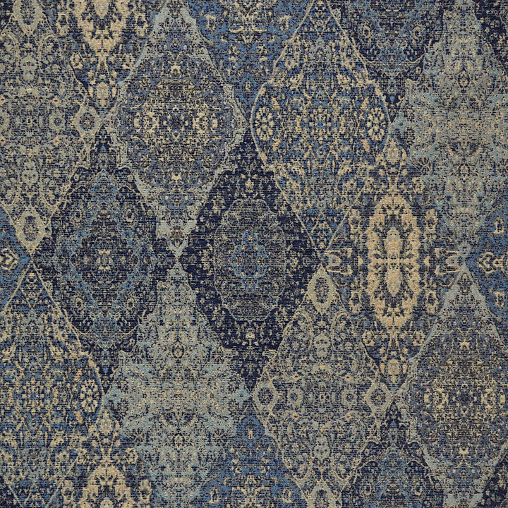 Milton Blue by Magnolia Designer Fabric - 100% Poly China 50000 Horizontal: 28 and Vertical: 27 56" - Swanky Fabrics -
