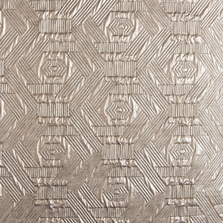 Mimic Silver by Norbar Fabric PARAMOUNT 100% POLYESTER CHINA 9 1/2"V 7"H 110 - Fabric Carolina -