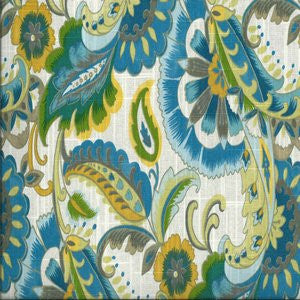 Minson Seawind by Norbar Fabric Color/AQUA-TEAL-SPA 100% COTTON UAE 30,000 WYZENBEEK 13"V 13 1/2"H 54 - Fabric Carolina -