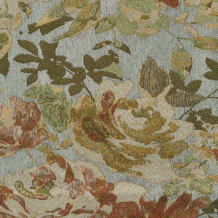 Brocade 302 Patina by ABBEYSHEA Fabric 100% Polyester China 15,000 Double Rubs (Wyzenbeek) </p><p>Repeat: Horizontal: 13.5 in. (34.29 cm) Up the Roll and Vertical: 27 in. (68.60 cm) Across the Roll 55" (140 cm) - Fabric Carolina -