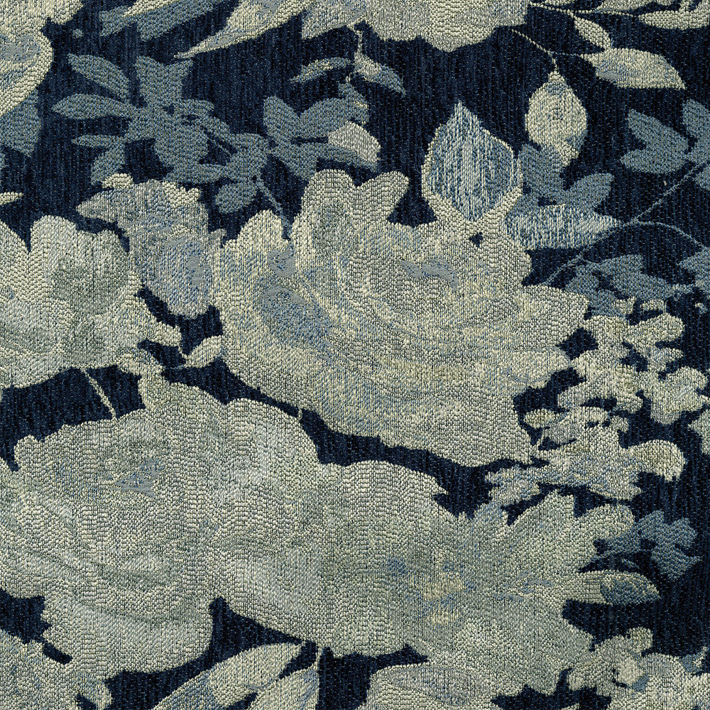 Brocade 306 Bluebell by ABBEYSHEA Fabric 100% Polyester China 15,000 Double Rubs (Wyzenbeek) </p><p>Repeat: Horizontal: 13.5 in. (34.29 cm) Up the Roll and Vertical: 27 in. (68.60 cm) Across the Roll 55" (140 cm) - Fabric Carolina -