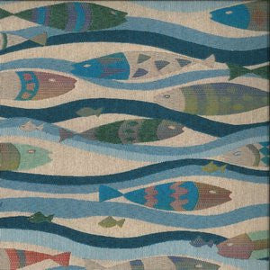 Miro Sea by Norbar Designer Fabric 45 POLY - 40 COTTON - 15 RAYON CHINA 14"V 14"H 56 - Swanky Fabrics -