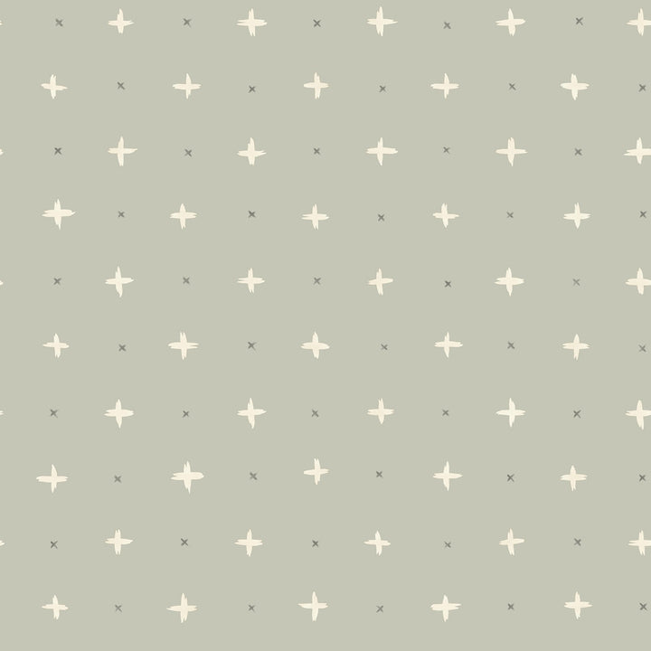Cross Stitch Grey Wallpaper by Magnolia Home Magnolia Home Artful Prints & Patterns Covers about 56.4 square feet 20.5-in by 33-ft long roll Prepasted 20.5 - Fabric Carolina -