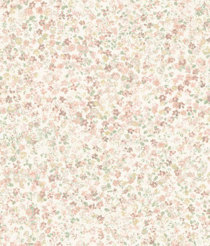 Meadow Pink Wallpaper by Magnolia Home Magnolia Home Artful Prints & Patterns Covers about 56.4 square feet 20.5-in by 33-ft long roll Prepasted 24 - Fabric Carolina -