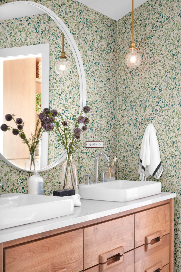 Meadow Green Wallpaper by Magnolia Home Designer