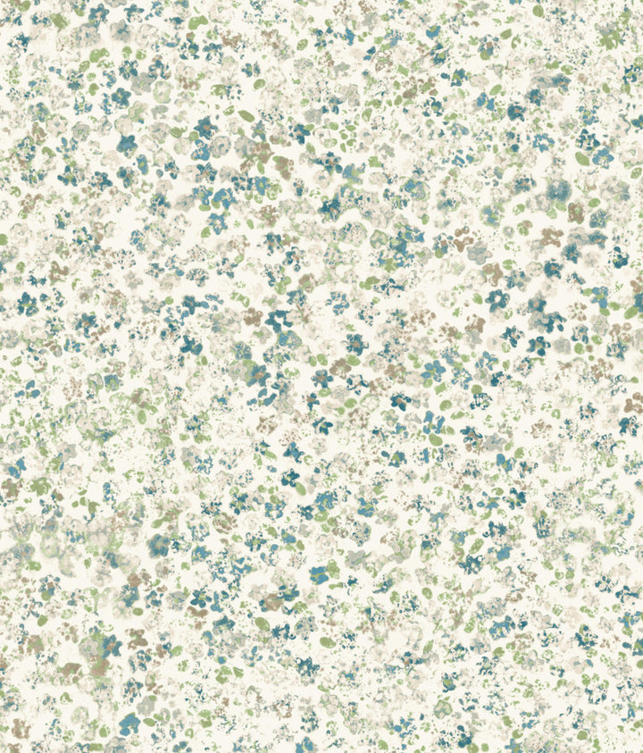 Meadow Green Wallpaper by Magnolia Home Magnolia Home Artful Prints & Patterns Covers about 56.4 square feet 20.5-in by 33-ft long roll Prepasted 24 - Fabric Carolina -