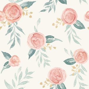 Watercolor Roses Red Wallpaper by Magnolia Home