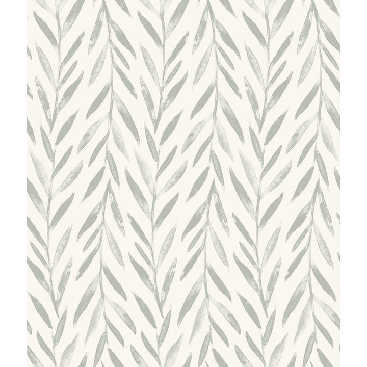 Willow Grey Wallpaper by Magnolia Home Magnolia Home Artful Prints & Patterns Covers about 56.4 square feet 20.5-in by 33-ft long roll Prepasted 24 - Fabric Carolina -