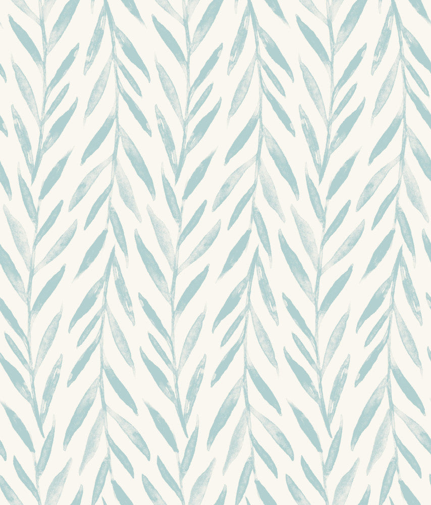 Willow Blue Wallpaper by Magnolia Home Magnolia Home Artful Prints & Patterns Covers about 56.4 square feet 20.5-in by 33-ft long roll Prepasted 24 - Fabric Carolina -