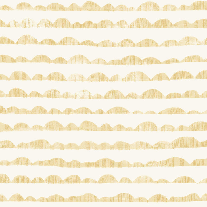 Hill & Horizon Yellow Wallpaper by Magnolia Home Magnolia Home Artful Prints & Patterns Covers about 56.4 square feet 20.5-in by 33-ft long roll Prepasted 20.5 - Fabric Carolina -