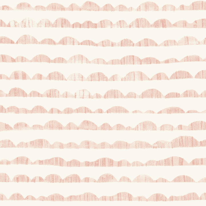 Hill & Horizon Pink Wallpaper by Magnolia Home Magnolia Home Artful Prints & Patterns Covers about 56.4 square feet 20.5-in by 33-ft long roll Prepasted 20.5 - Fabric Carolina -