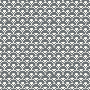 Stacked Scallops Grey Wallpaper by Magnolia Home