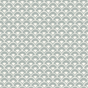 Stacked Scallops Blue Wallpaper by Magnolia Home