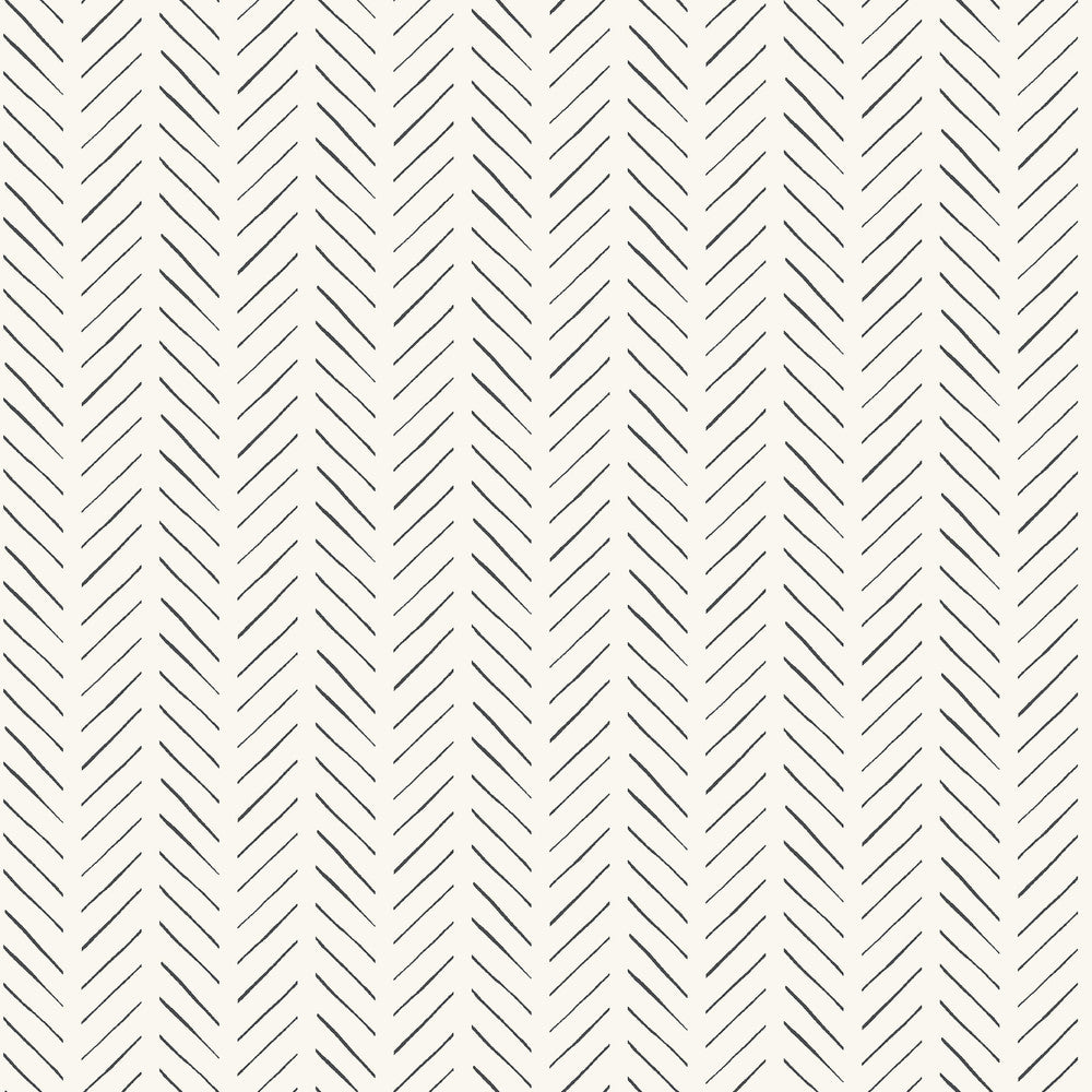 Pick-Up Sticks Black Wallpaper by Magnolia Home Magnolia Home Artful Prints & Patterns Covers about 56.4 square feet 20.5-in by 33-ft long roll Prepasted 20.5 - Fabric Carolina -