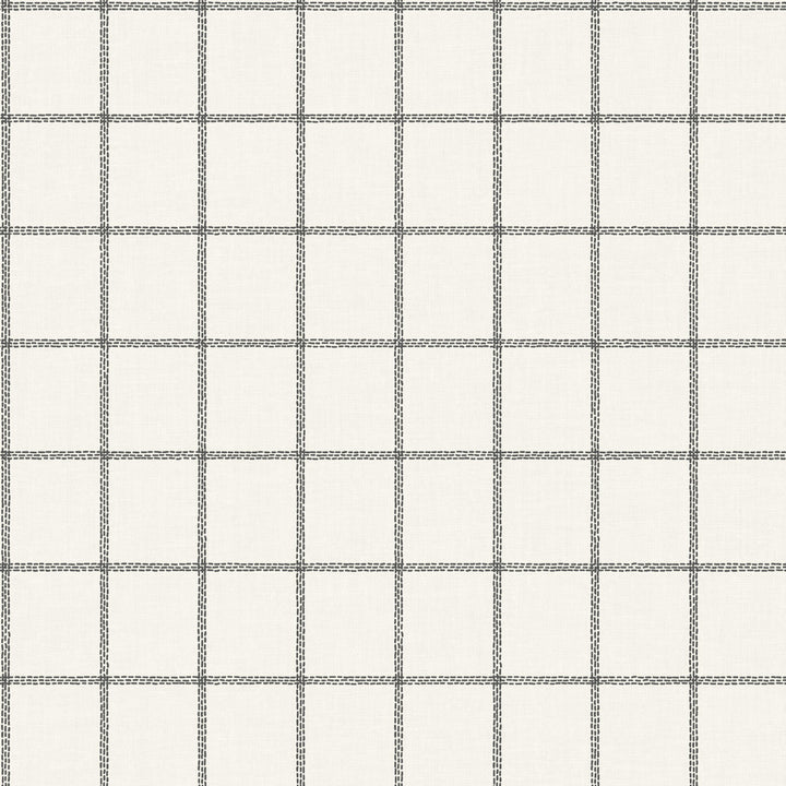 Sunday Best Black Wallpaper by Magnolia Home Magnolia Home Artful Prints & Patterns Covers about 56.4 square feet 20.5-in by 33-ft long roll Prepasted 20.5 - Fabric Carolina -